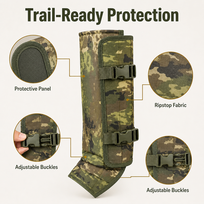 Unisex Adjustable Outdoor Snake-Resistant Leg Gaiters, Abrasion-Resistant Durable Fabric Protective Gear for Hunting, Hiking
