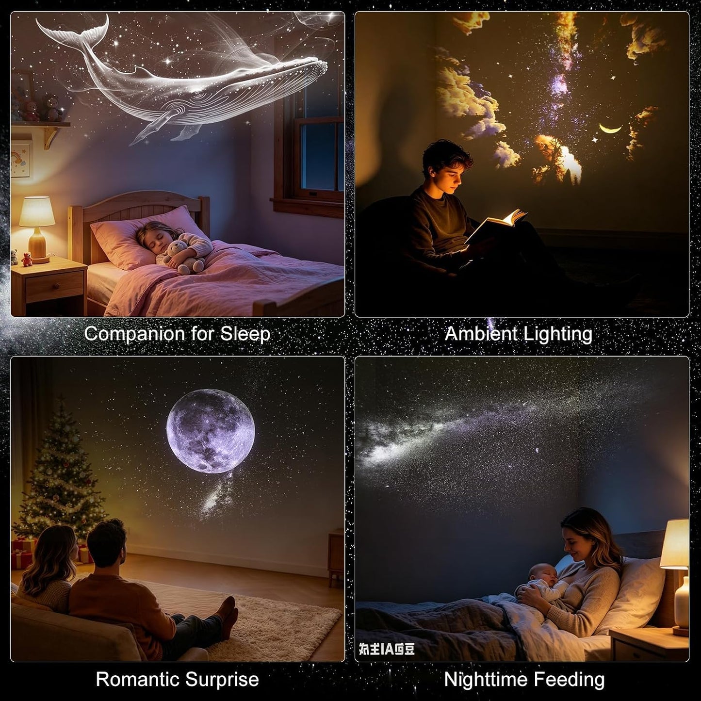 🎁Hot Sale 50% OFF🔥USB Star Projector Lamp, Galaxy Projection & Bedside Night Light🌌
