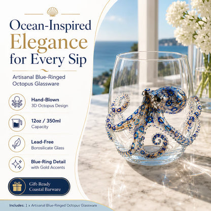 ⚡Artisanal Blue Ringed Octopus Glassware