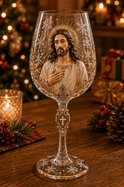 🎁✝️Faith & Grace  Christian Wine Glass Set - The Perfect Gift for Someone Who Loves Jesus 🎁