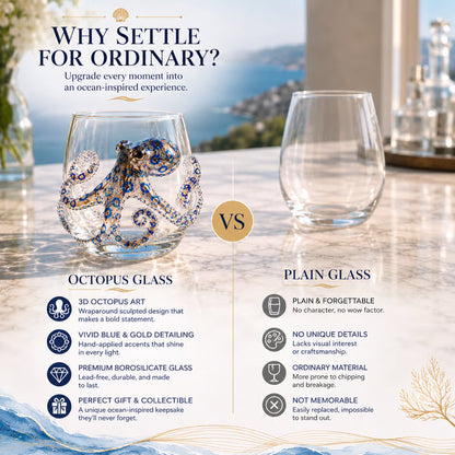 ⚡Artisanal Blue Ringed Octopus Glassware