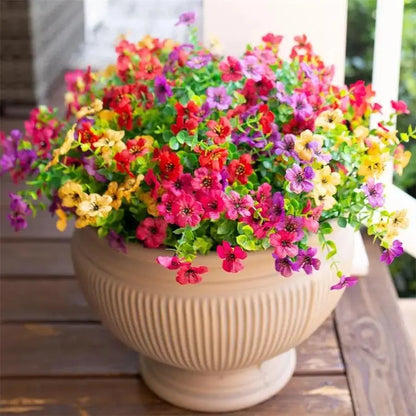 🎃 Fall Artificial Flowers – UV-Resistant Colorful Bouquet for Home, Garden, Wedding & Party Decor
