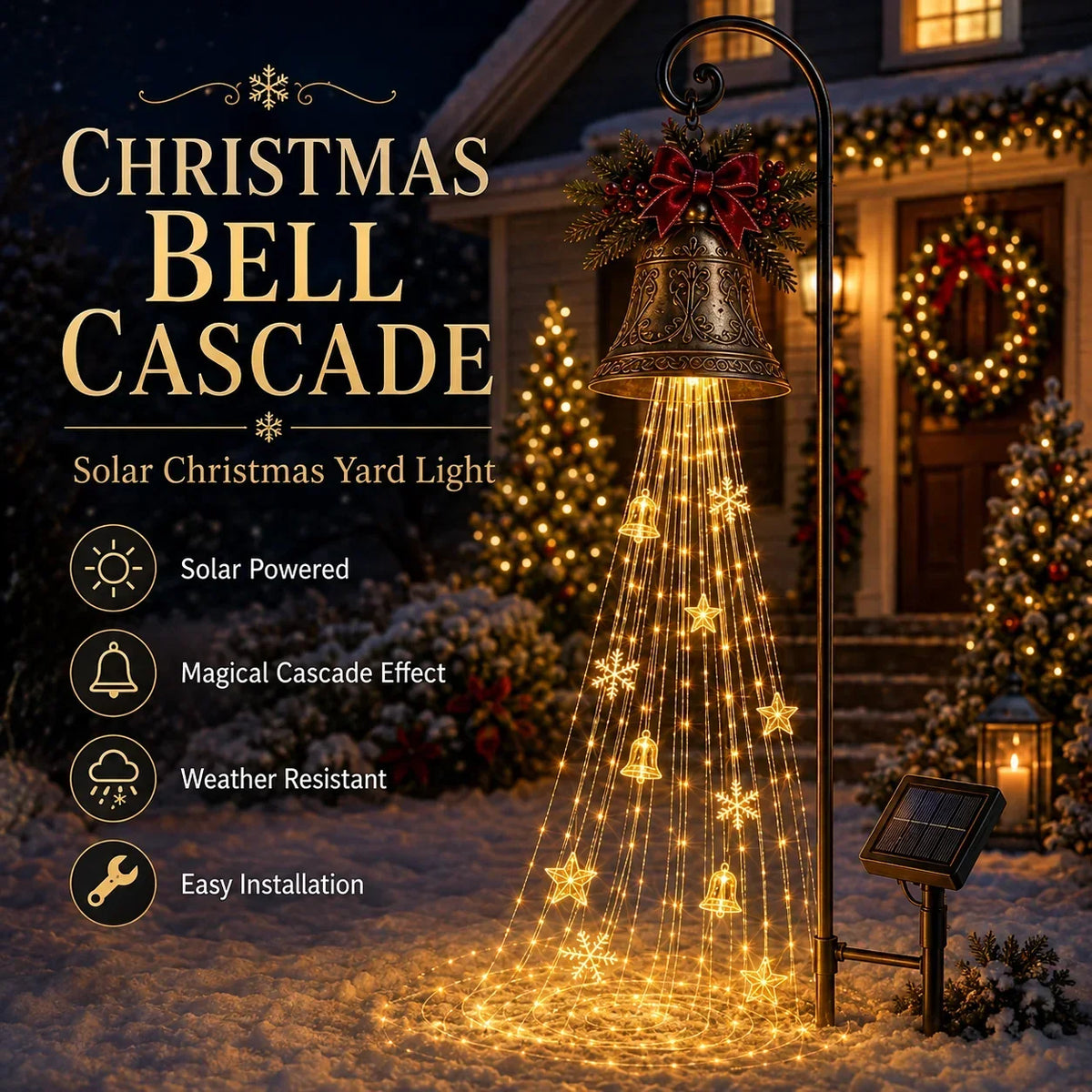 🌲 Christmas Magic Flowing Light Collection — Magical Swirling Light Stakes For Your Garden