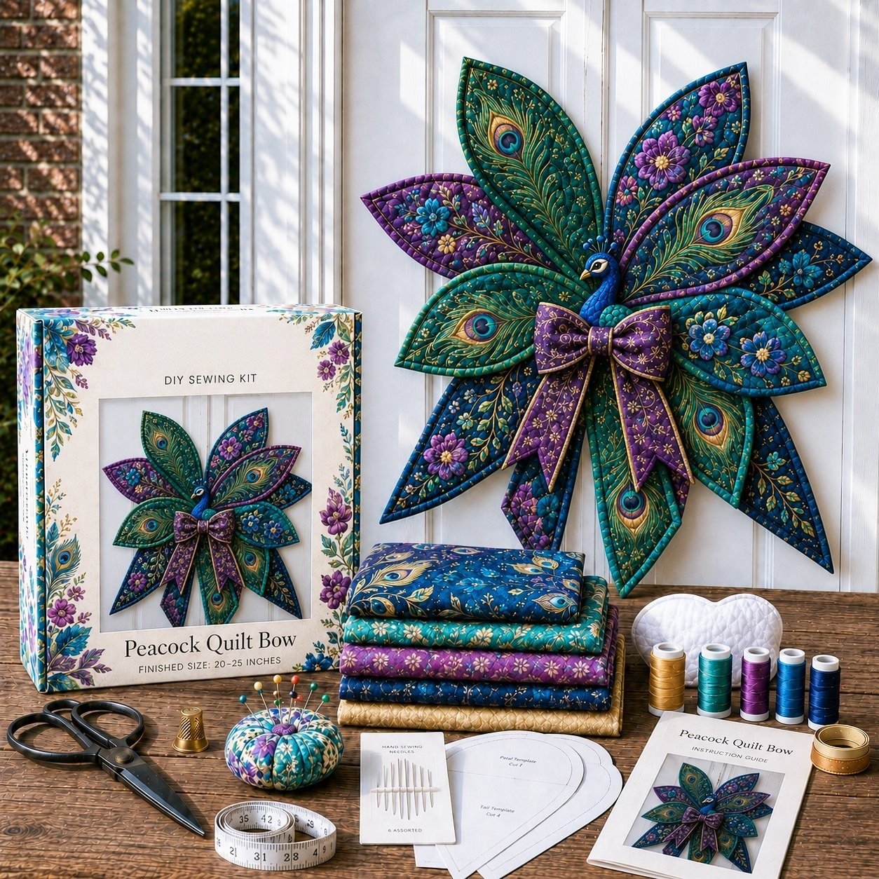 ⏳ Last Day 49% OFF – 🎀 Beginner-Friendly Oversized Quilted Bow Sewing Kit✨