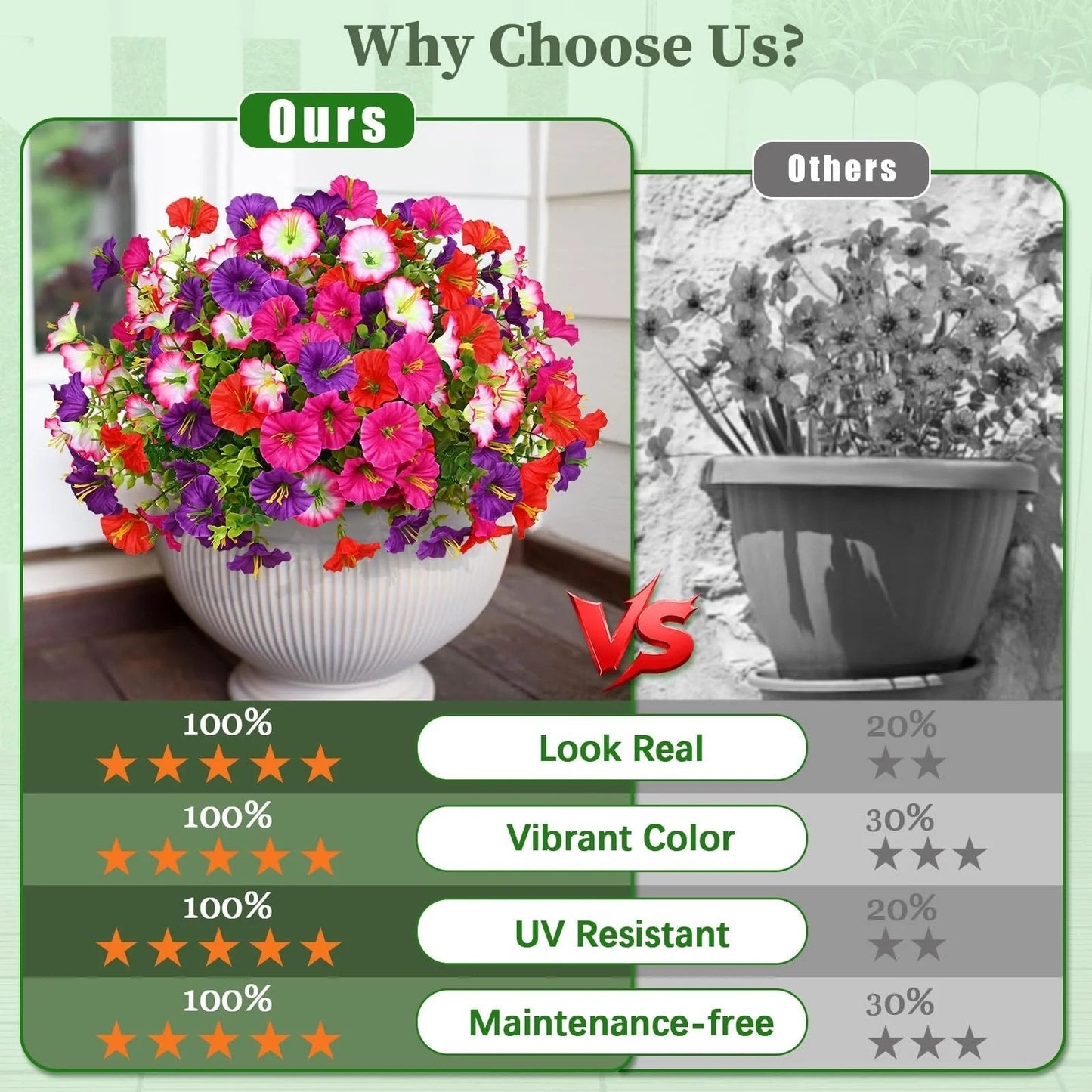 🔥HOT SALE 50% OFF🌺UV Resistant Artificial Petunias Flowers