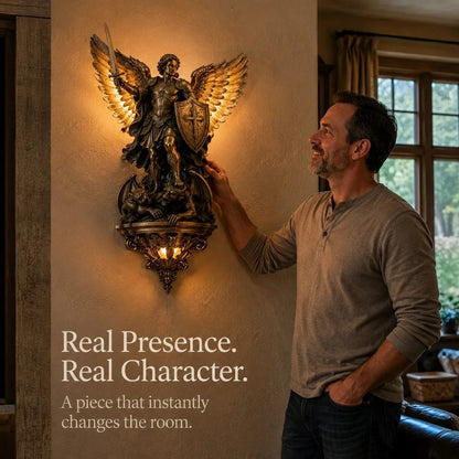 🎁50% OFF TODAY🕊️St. Michael Guardian Angel Wall Light✨