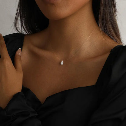 Invisible Floating Crystal Necklace