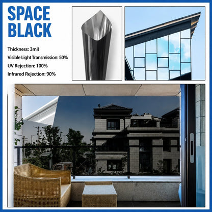 🔥50% OFF TODAY☀️One-Way Mirror Window Film – Heat Control & UV Protection