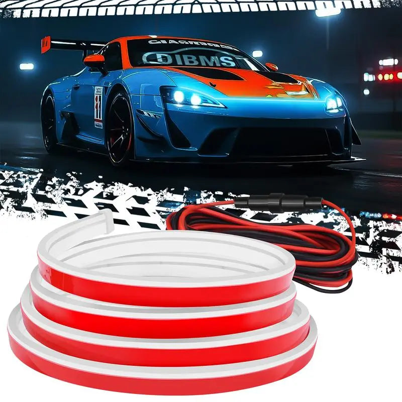71” High Brightness Automotive Hood Gap LED Strip - Ambient Lighting Package with Unique Daytime Running Light Design, Easy Installation, 12V-Ice Blue eclipse led lights