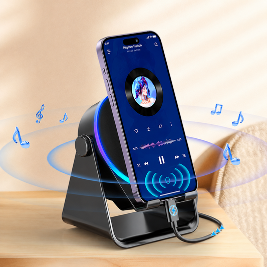 🔥HOT SALE 55% OFF📱5-in-1 Wireless Speaker Phone Stand with Power Bank