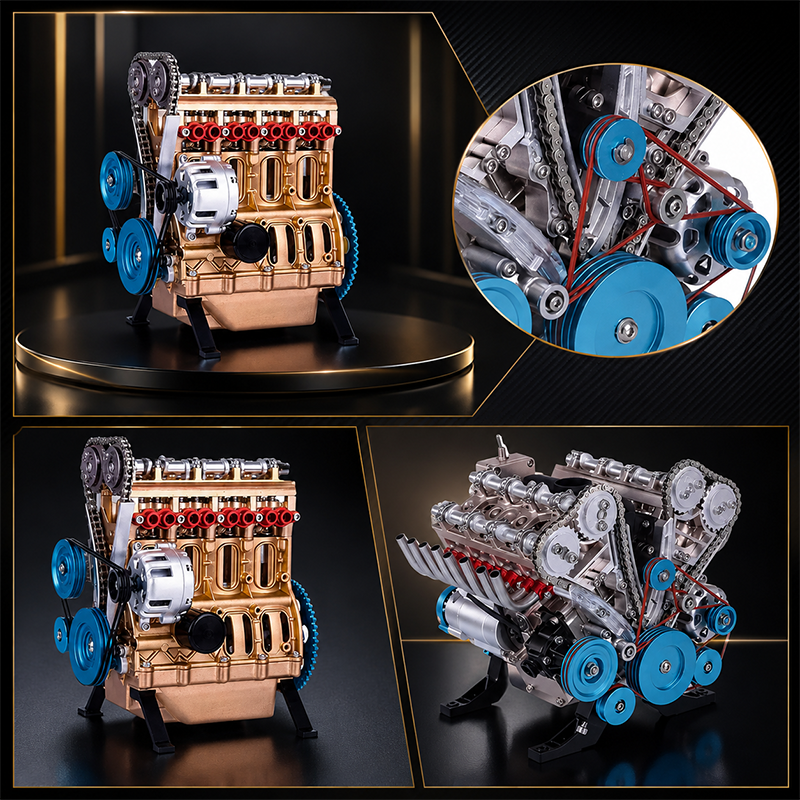 🔥HOT SALE🏎️🛠️The Ultimate Desktop Masterpiece: Miniature V8 Small-Block Static Model Kit