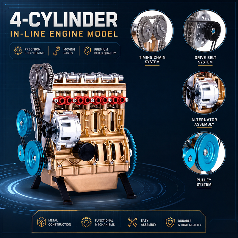 🔥HOT SALE🏎️🛠️The Ultimate Desktop Masterpiece: Miniature V8 Small-Block Static Model Kit