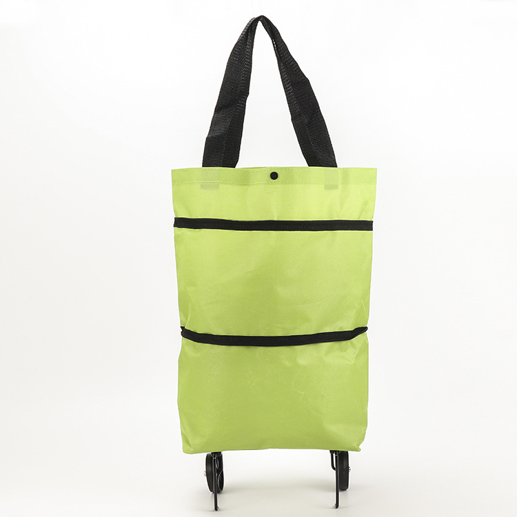 🌱✨ Limited Time 46% OFF✨ Collapsible Rolling Shopping Bag, Portable Foldable Wheeled Grocery Tote Bag Reusable Handbag For Supermarket Market Travel