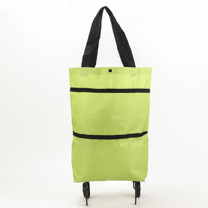 🌱✨ Limited Time 46% OFF✨ Collapsible Rolling Shopping Bag, Portable Foldable Wheeled Grocery Tote Bag Reusable Handbag For Supermarket Market Travel