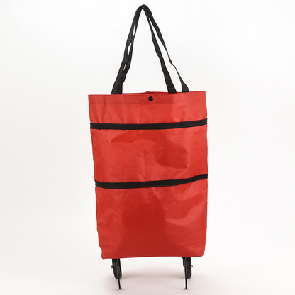 🌱✨ Limited Time 46% OFF✨ Collapsible Rolling Shopping Bag, Portable Foldable Wheeled Grocery Tote Bag Reusable Handbag For Supermarket Market Travel