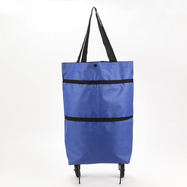 🌱✨ Limited Time 46% OFF✨ Collapsible Rolling Shopping Bag, Portable Foldable Wheeled Grocery Tote Bag Reusable Handbag For Supermarket Market Travel