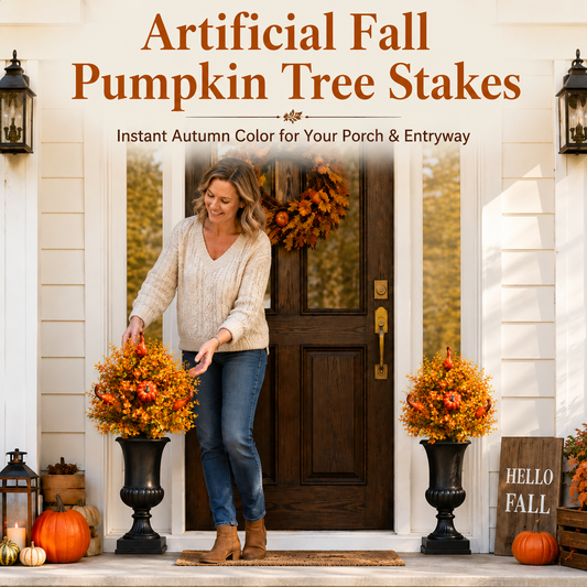 🎁Hot Sale 49% OFF🔥Artificial Fall Pumpkin Tree Stakes🍂