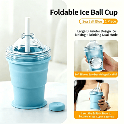 🧊55% OFF TODAY🥤 Foldable Ice Cup with Built-In Ice Ball Mold