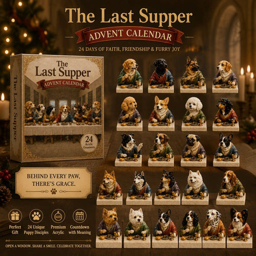 🐶🎁The Last Supper Dog Advent Calendar – 24-Day Christmas Countdown & Festive Collectibles