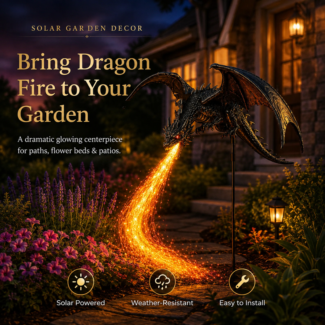 🎁Solar Dragon Fire Garden Light
