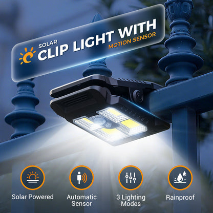 💡55% OFF TODAY🌞 Smart Solar Clip Light🔦Motion Sensor • Waterproof • Portable