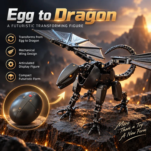 🔥 DragonMorph 🥚🐉 Egg to Dragon Transforming Mechanical Toy