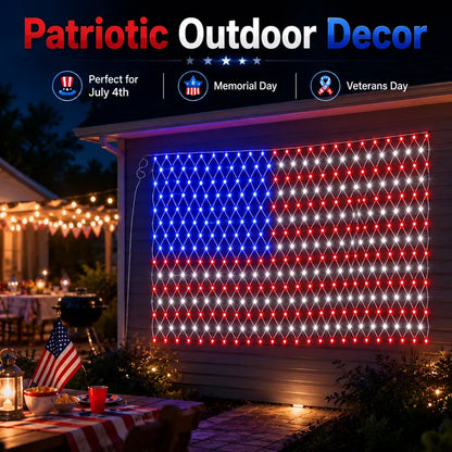 🔥HOT SALE 50% OFF✨Outdoor Solar American Flag Light