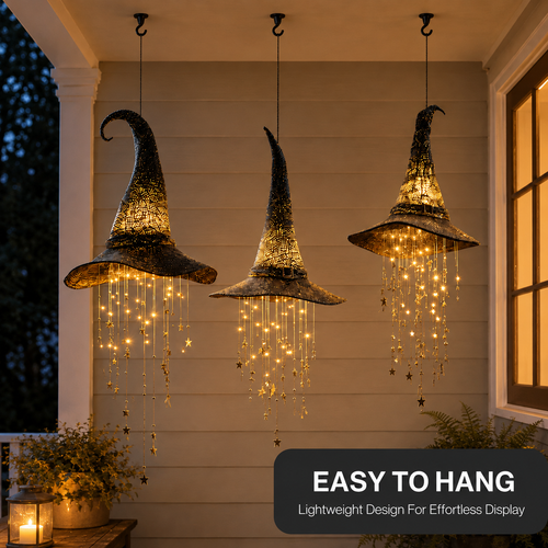 🔥HOT SALE 50% OFF🌟Lighted Witch Hat Hanging Chime