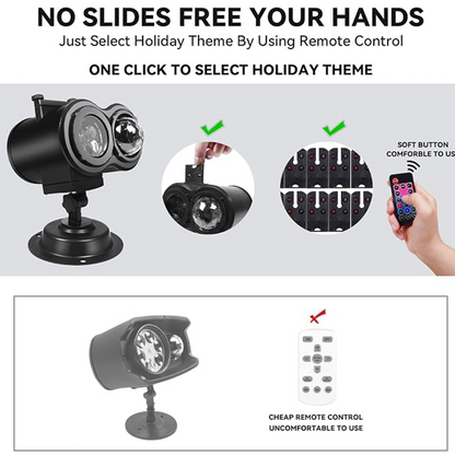 👻SAVE 50% TODAY🎥Turn Your Home Into a Haunted Halloween Wonderland | 10 Unique HD Projection Patterns, 32FT Ultra-Large Display