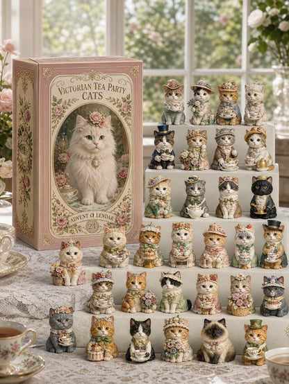 🐱Cat Advent Calendar Gift for Adults Friends Cat Owners and Lovers Christmas Holiday Countdown Gift 24 Designs Cats Charm Christmas Tree Ornament