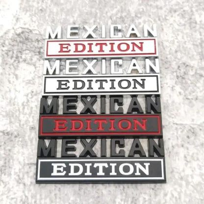 🚗 3D Metal Letter Emblem – Mexican Edition, Car Sticker Badge