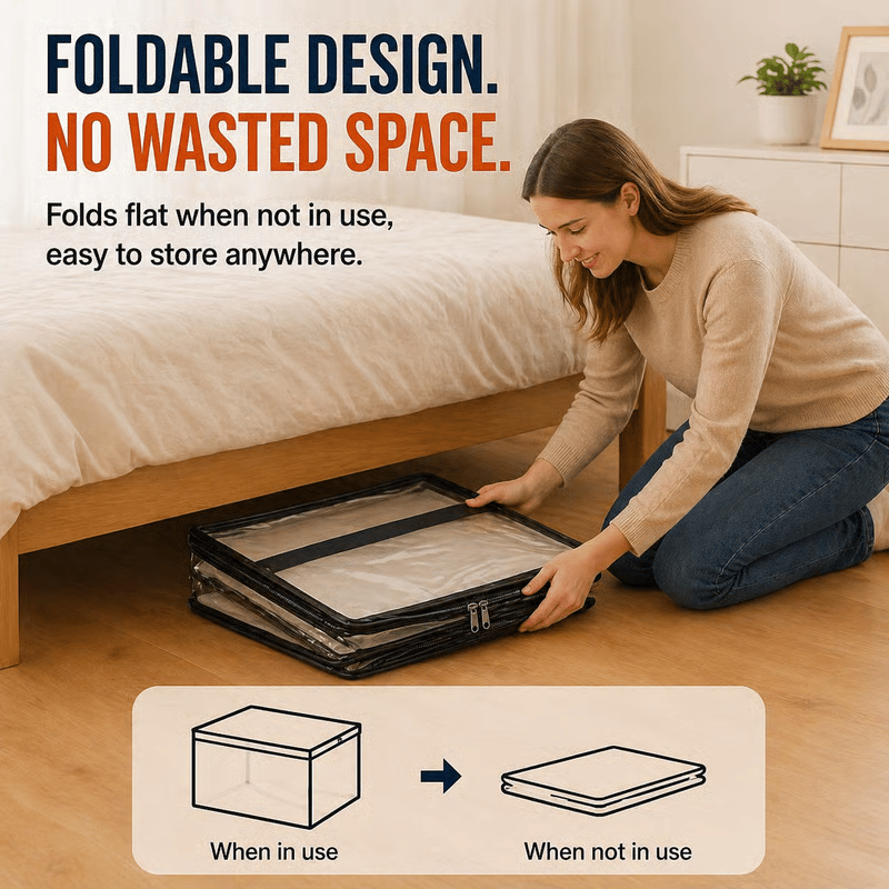 🔥 HOT SALE 50% OFF🔥🧺Large Clear Storage Box✨ Keep Your Home Organized