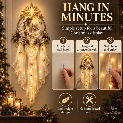 ✨50% OFF TODAY ✝️ Holy Family Star Veil™ – Meaningful Christmas Wall Decor