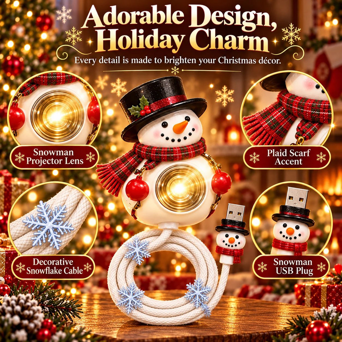 ⛄🎄Bring Home Holiday Magic — Snowman Christmas Projector Light With Festive Glow🌙