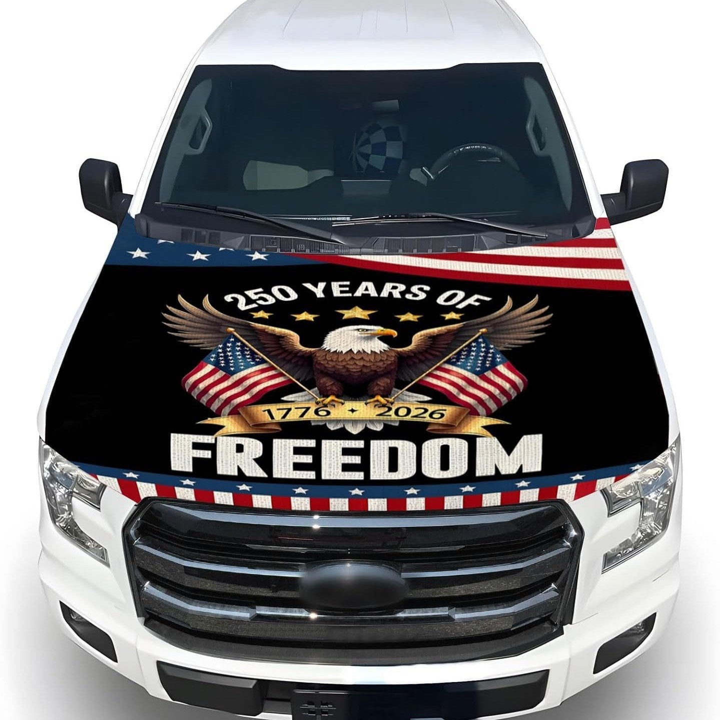 🔥50% OFF Flash Sale 65K+🎉American Car Hood Flag🦅No Glue No Tools🚗 Install in 1 Minute