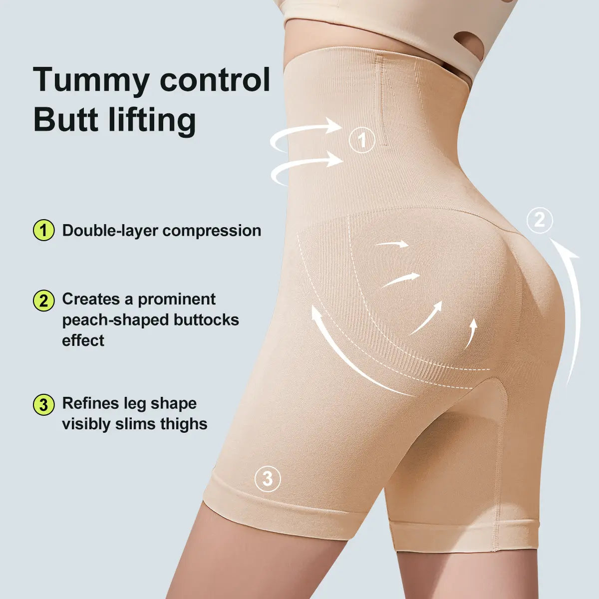 [2-Pack Fajas Colombianas Shaping Pants ] Women's Tummy Control Butt-Lifting Shapewear, Sexy and Comfortable High-Waist Body Sculpting Garment Womenswear Compression