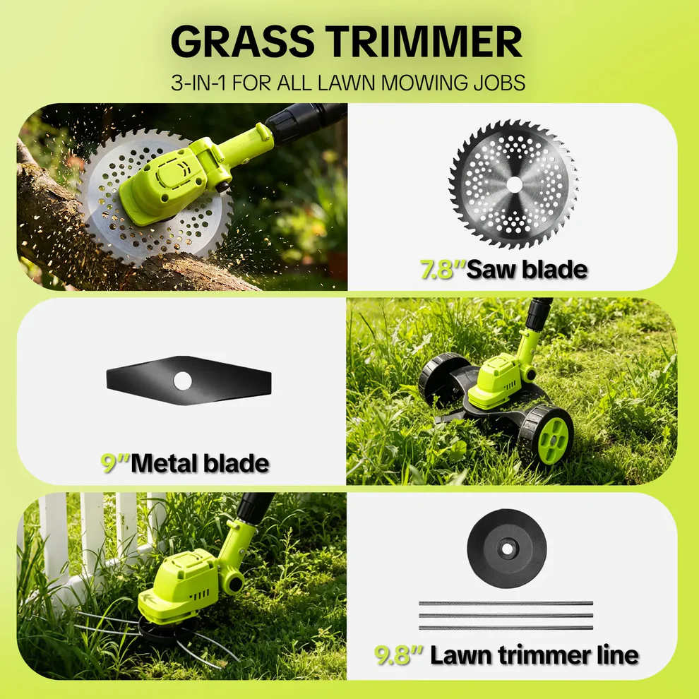 🔥HOT SALE 60% OFF🌿⚡ 3-in-1 Cordless Grass Trimmer