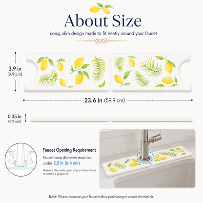 Floral Diatomite Sink Drying Mat