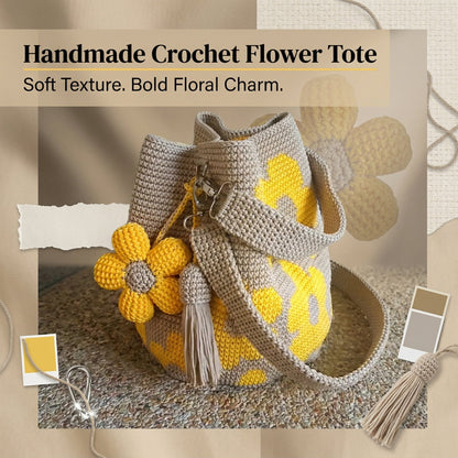 ✨55% OFF TODAY🌼Handmade Crochet Flower Tote Bag
