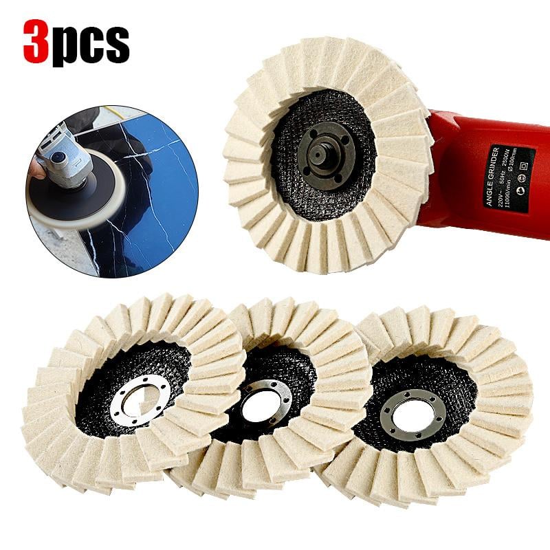 🔧 3PCS 5Inch Wool Polishing Wheels Set