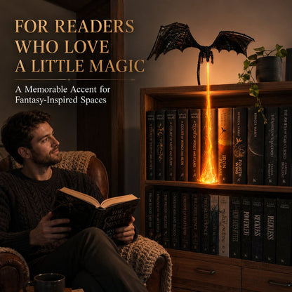 🔥Limit Time 50% OFF 🐉 Dragon Shelf Light for Fantasy Book Lovers 📚