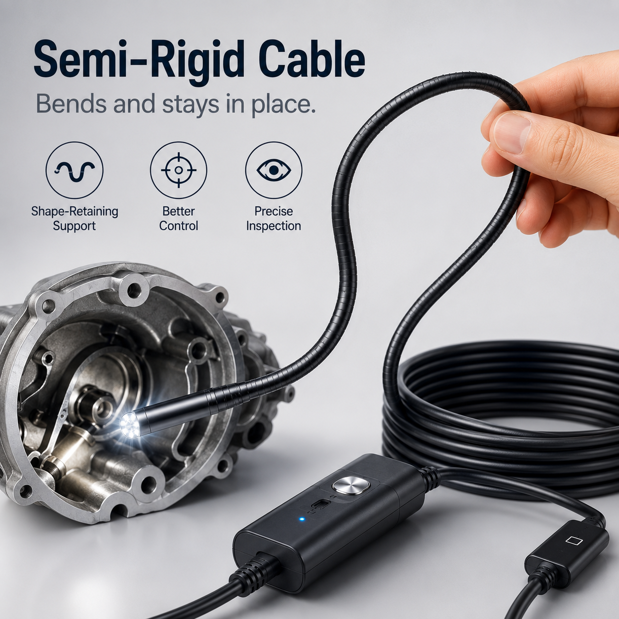HD Endoscope Inspection Camera | 2M 5M 10M Waterproof Probe