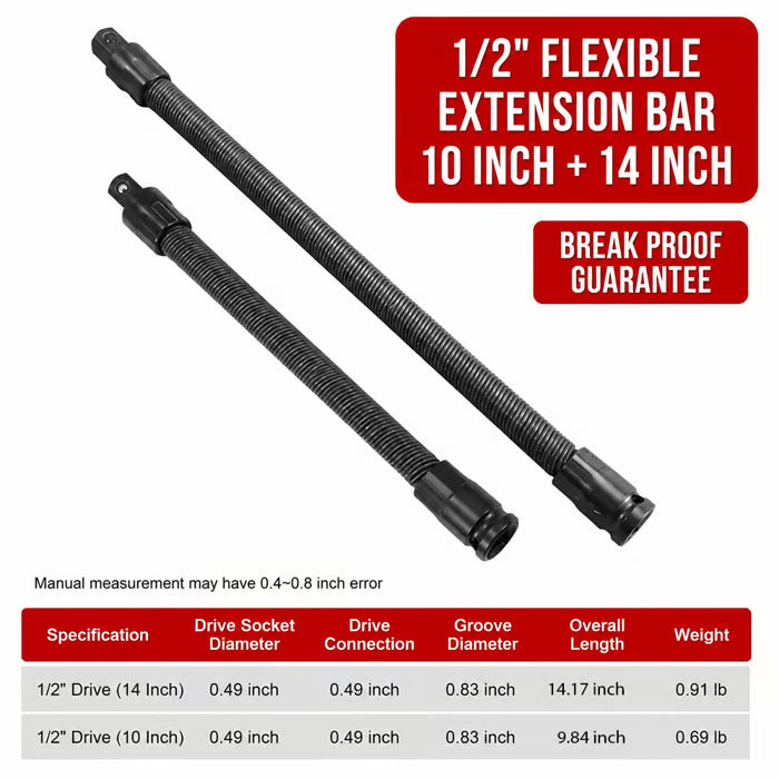 🔧 Flexible Shaft Extension Bar – Reach Tight Spaces with Maximum Torque