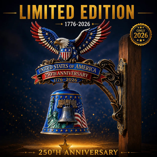 🏅USA 250th Anniversary Patriotic Wall Bell: 1776-2026 "Spirit of Liberty" Eagle🔔