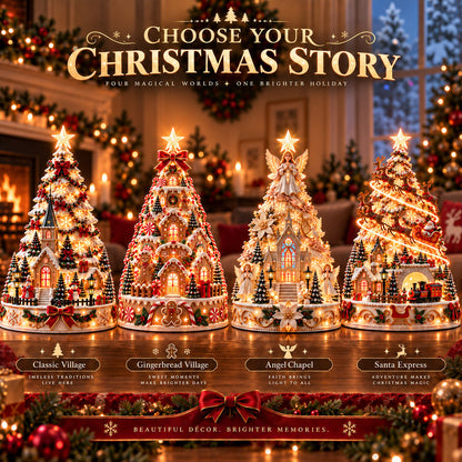 🔥HOT SALE🔥🏆 60,000+ Sold🎄Christmas Village Projection Centerpiece – 4 Themed Villages