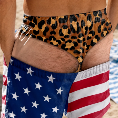HOT SALE 🎁Funny Patriotic Men Swim Trunks