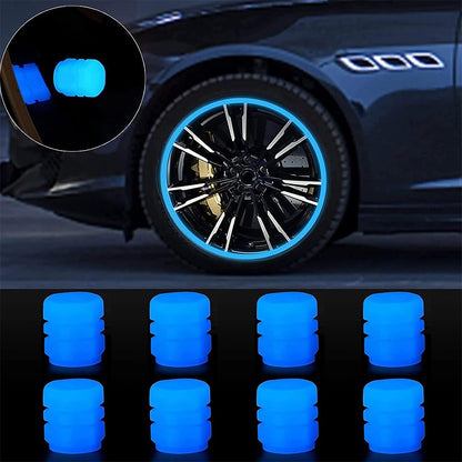🚗🚗Glow-in-the-Dark Car Tire Valve Cap Set💡