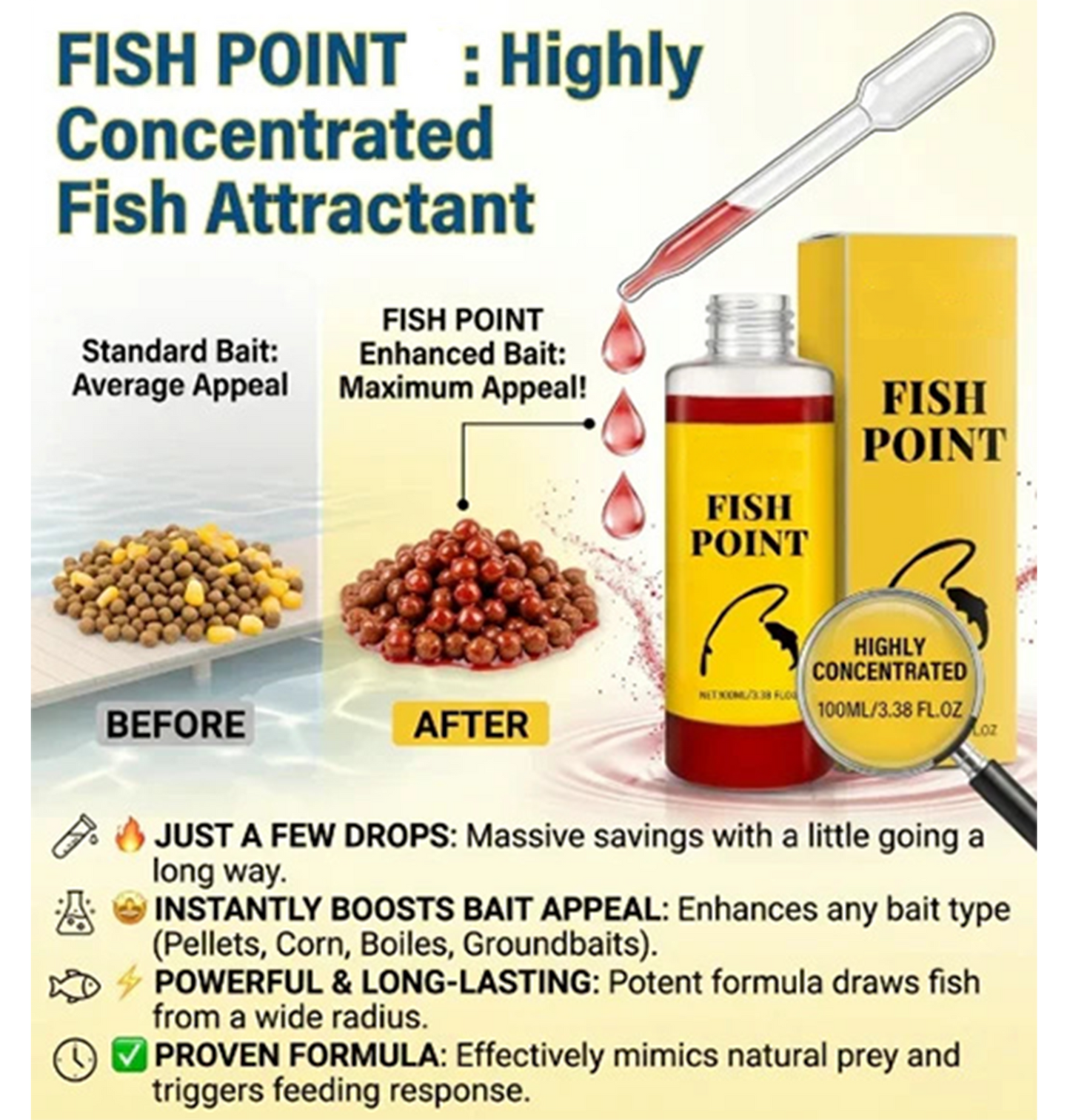 🎣🔥 HOT SALE 50% OFF – Concentrated Fish Attractant Liquid