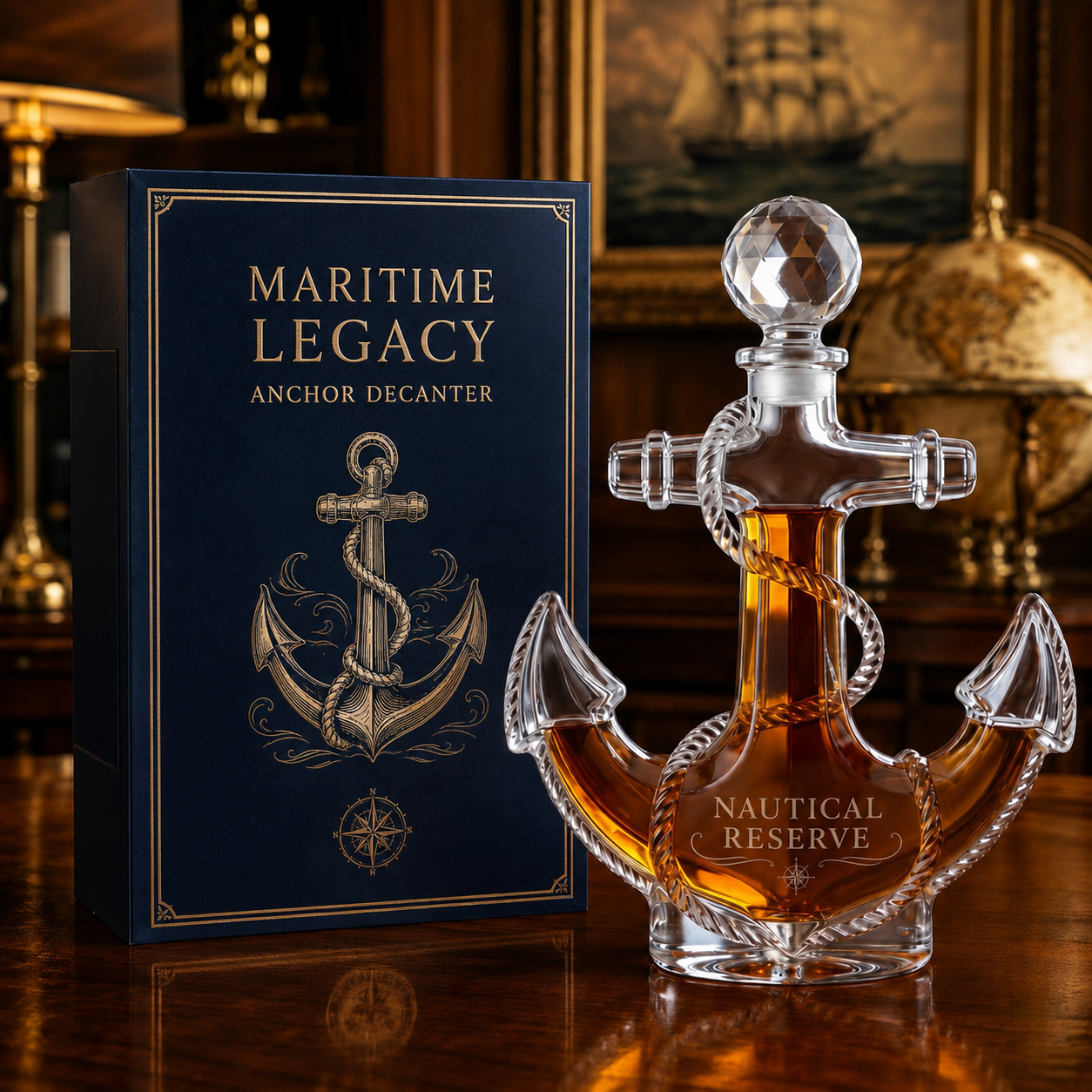 ⚓️US Navy 250th Anniversary Anchor Whiskey Decanter