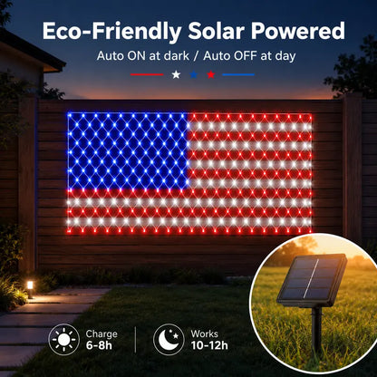 🔥HOT SALE 50% OFF✨Outdoor Solar American Flag Light